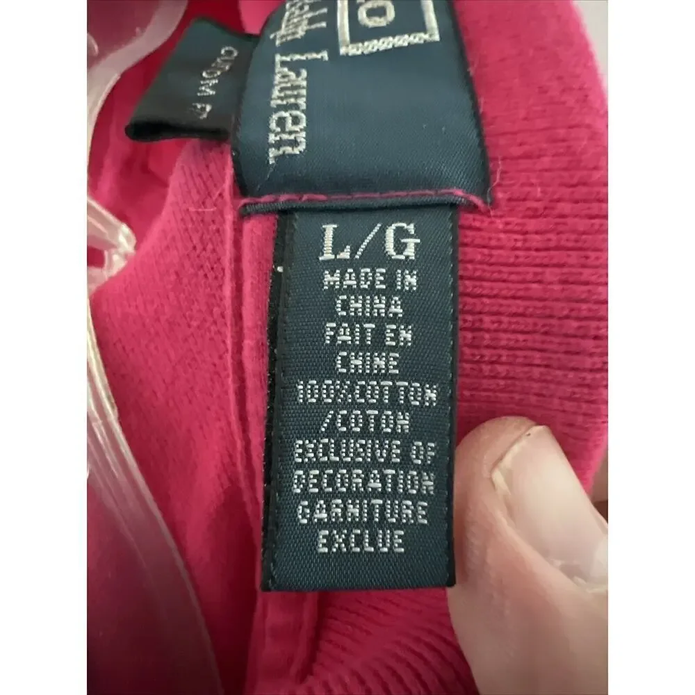 Polo Ralph Lauren Mens Shirt L Polo Short‎ Sleeve Small Logo Custom Fit Pink